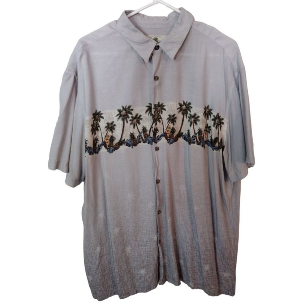 Men's XL Island Shores Hawaiian Print Button Up Short Sleeve Shirt